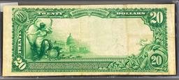 1905 $20 The Marion National Bank Bill UNC