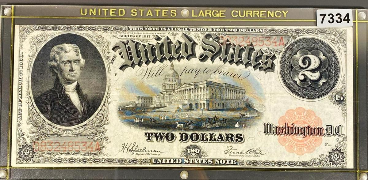 1917 US $2 Red Seal Bill UNCIRCULATED