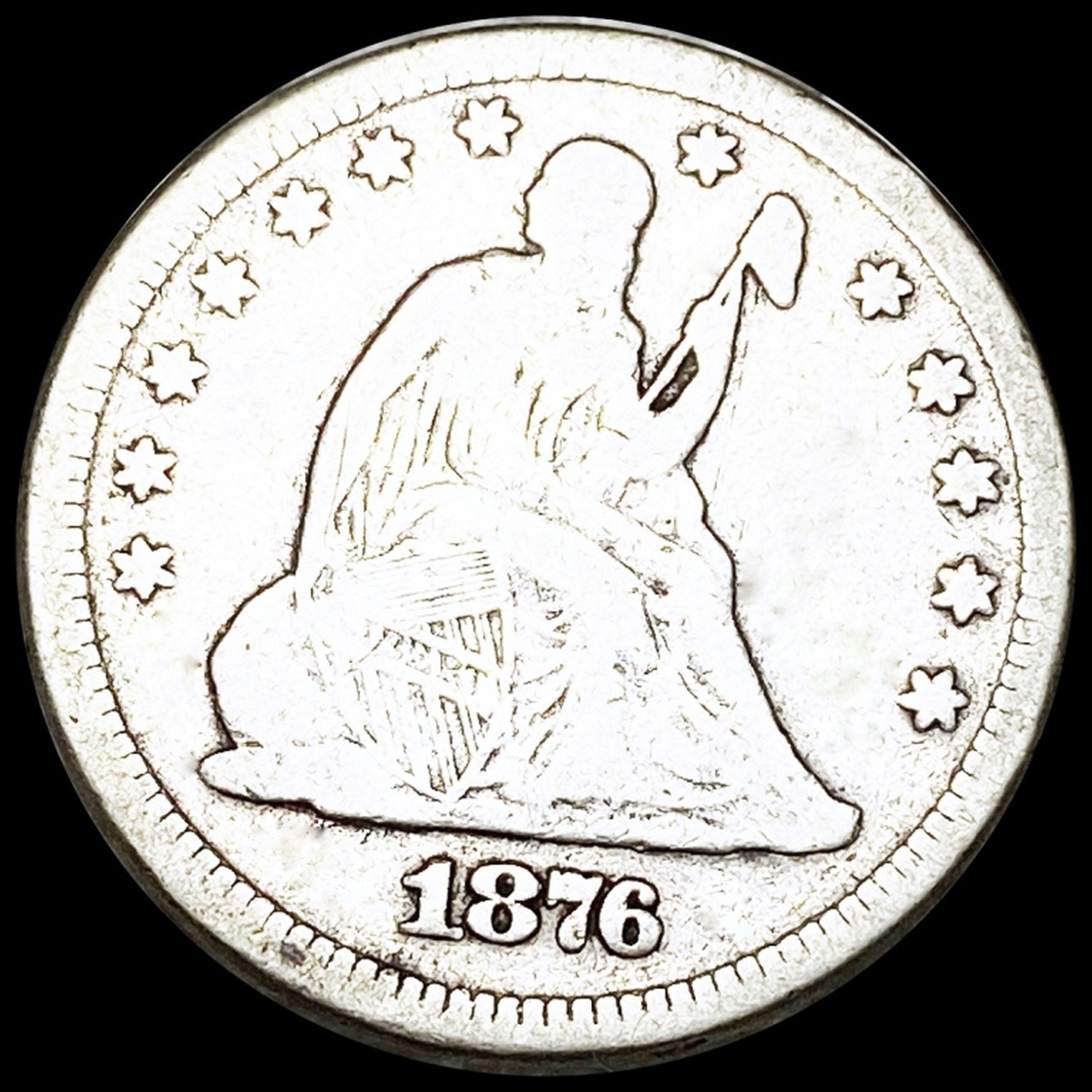 1876 Seated Liberty Quarter NICELY CIRCULATED