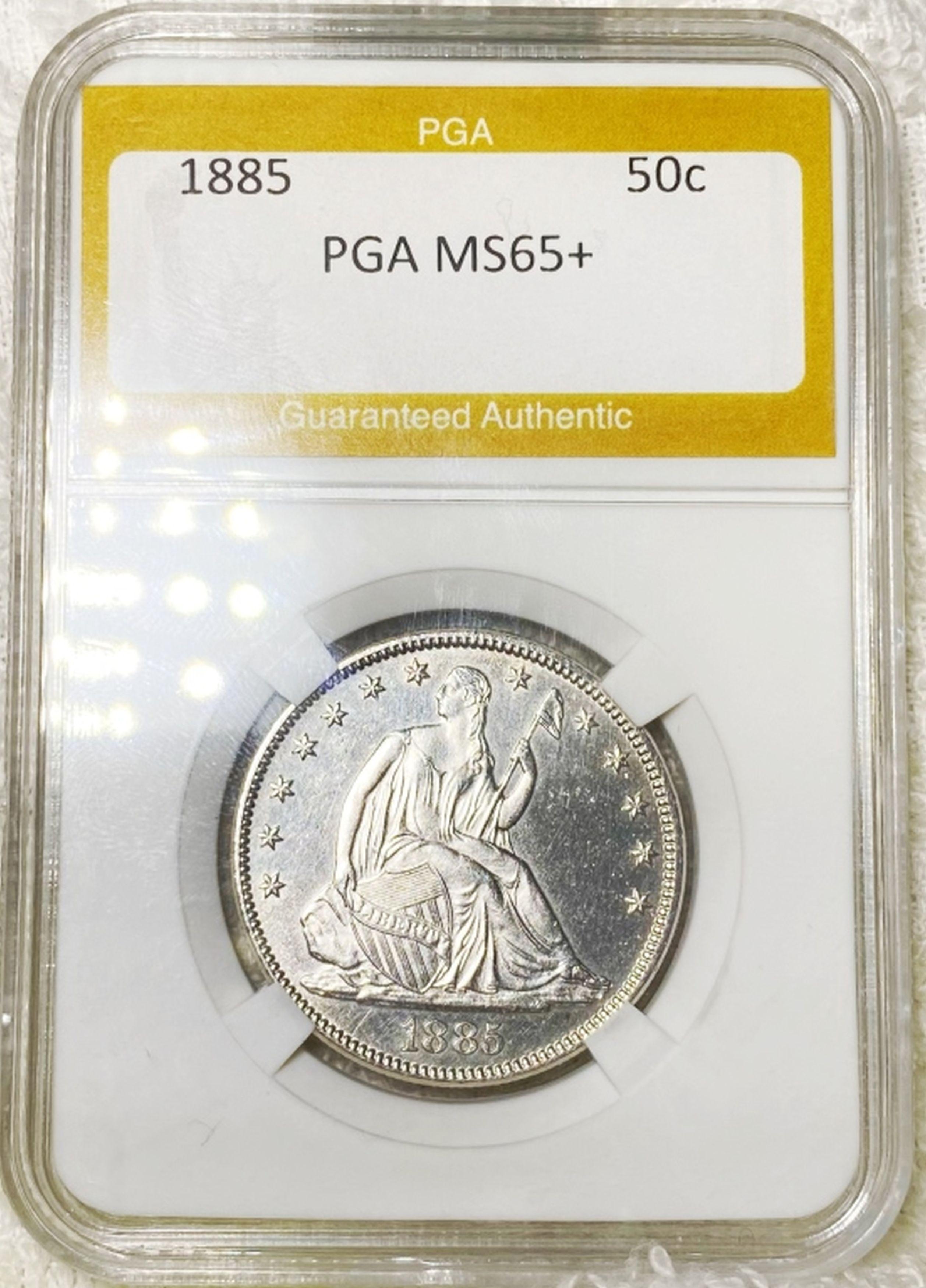 1885 Seated Half Dollar PGA - MS65+