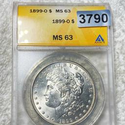 1899-O Morgan Silver Dollar ANACS - MS63