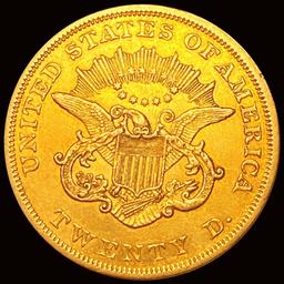 1864 $20 Gold Double Eagle CHOICE AU