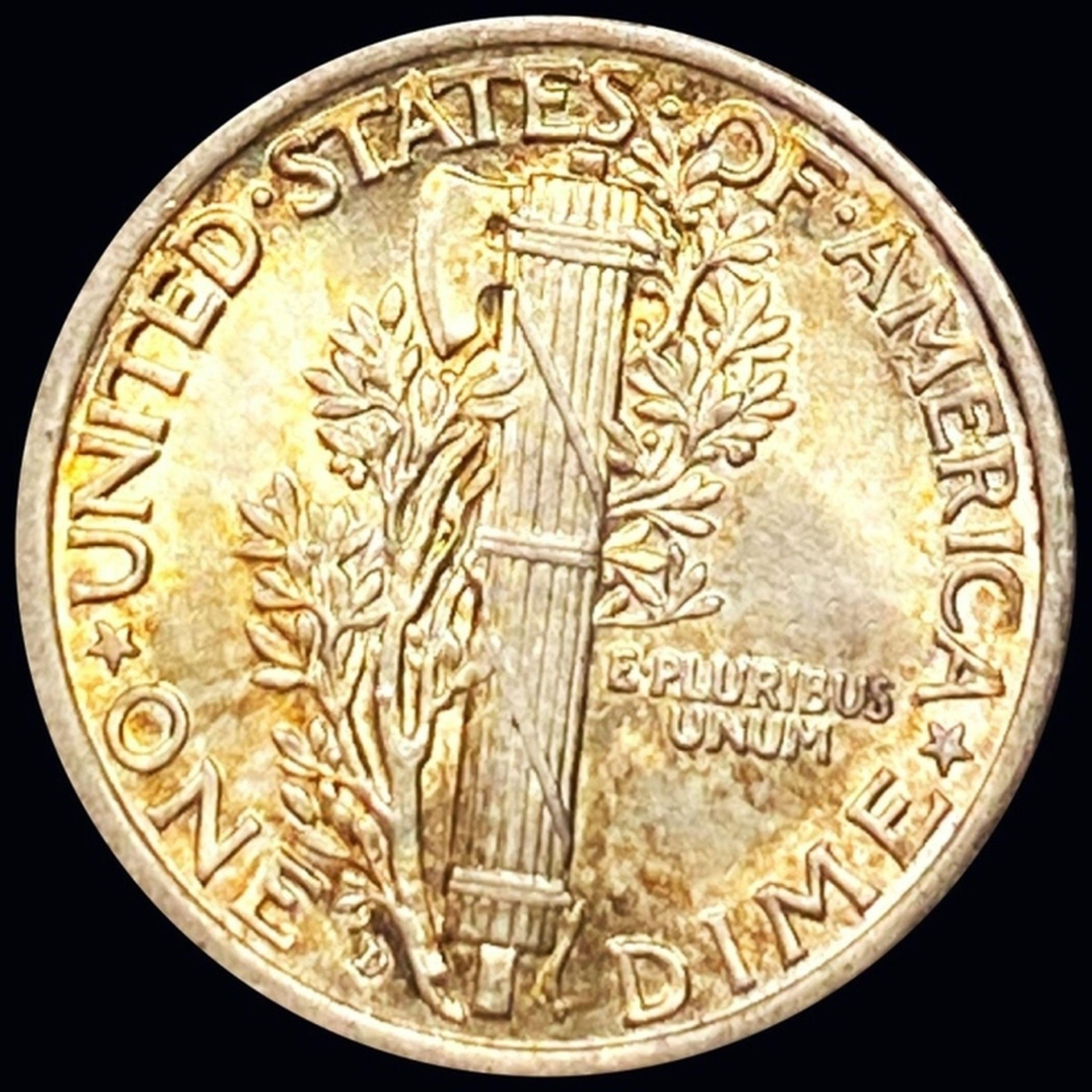 1916-D Mercury Silver Dime GEM BU FSB