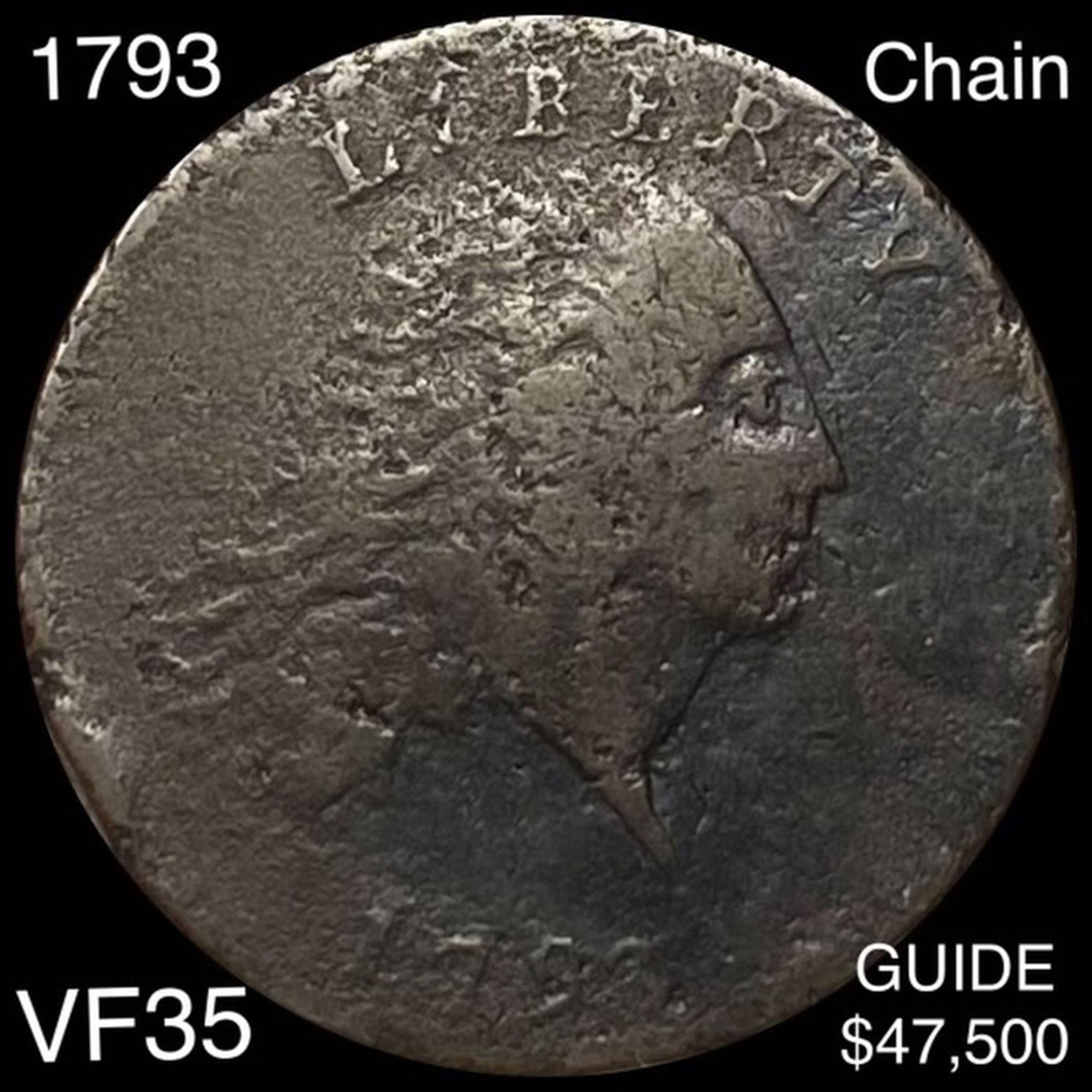 1793 Chain Cent LIGHTLY CIRCULATED