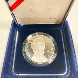 2009 Abraham Lincoln Silver Dollar GEM PROOF