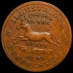 1837 Hard Times Token ABOUT UNCIRCULATED