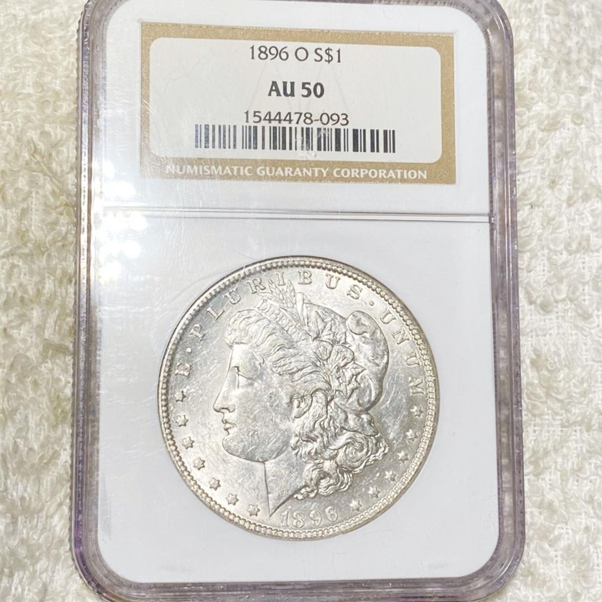 1896-O Morgan Silver Dollar NGC - AU50