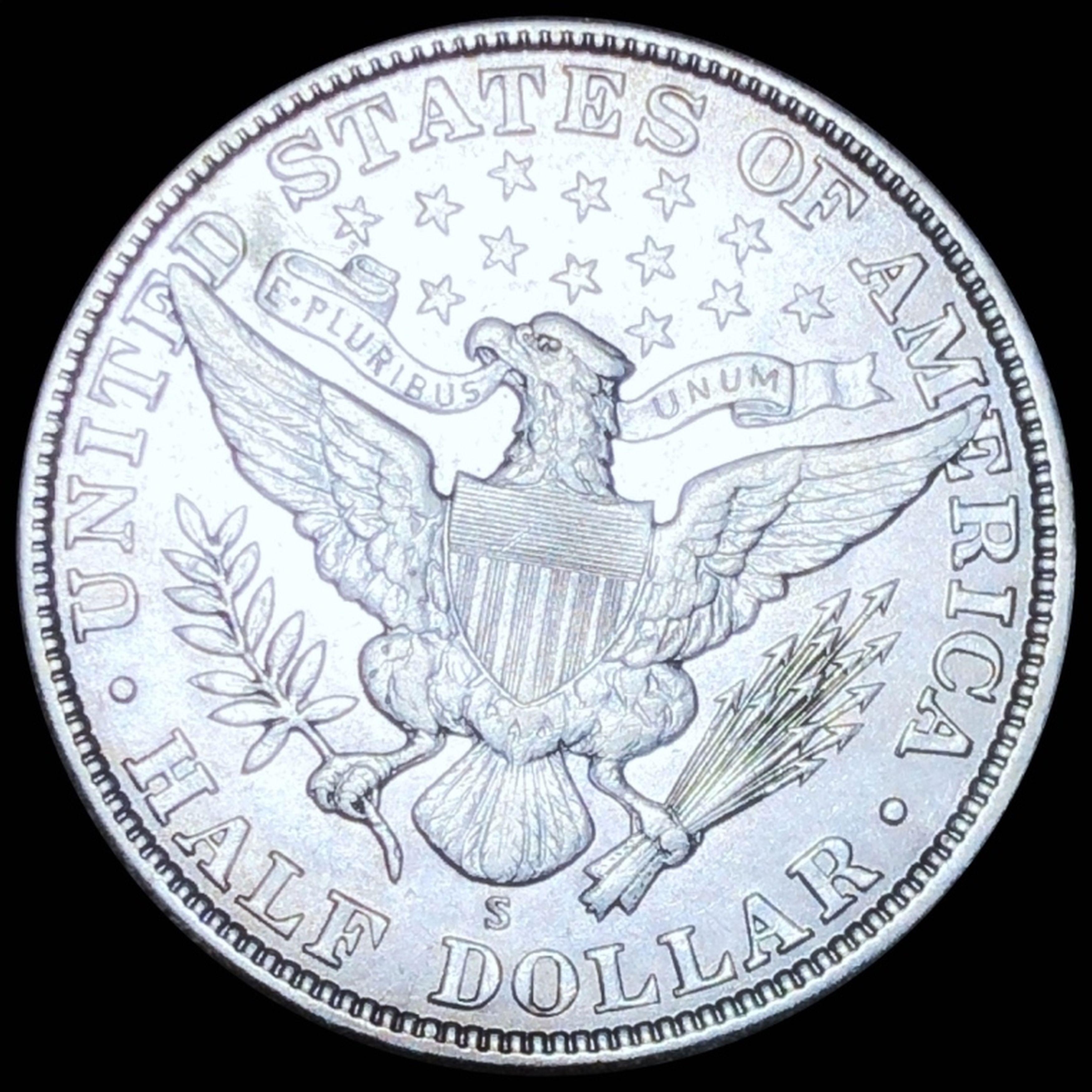 1915-S Barber Silver Half Dollar NEARLY UNC