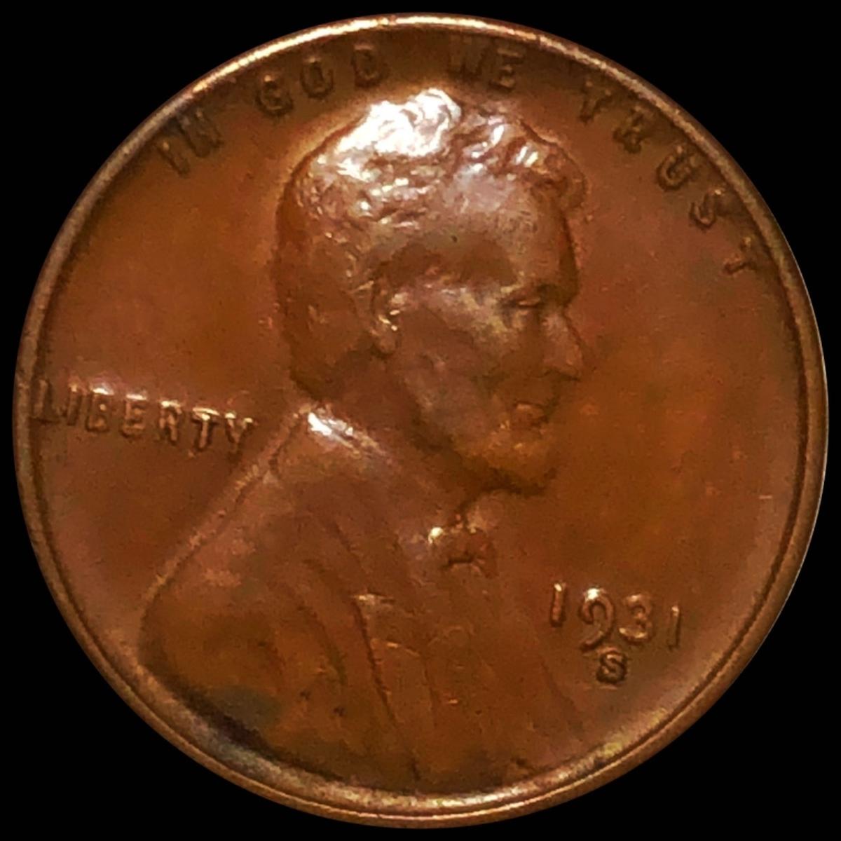 1931-S Lincoln Wheat Penny NEARLY UNCIRCULATED