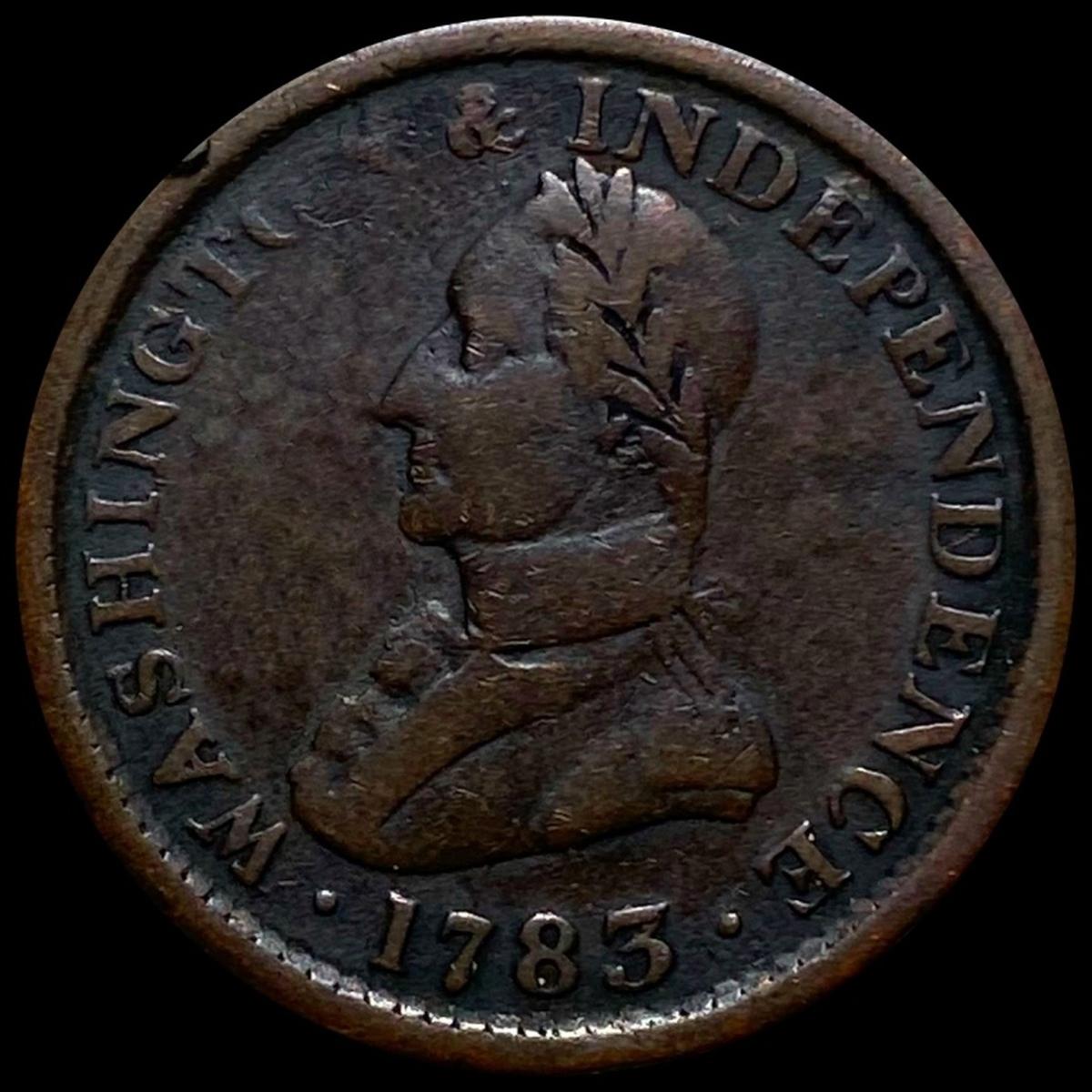 1783 Washington Independence Token LIGHT CIRC