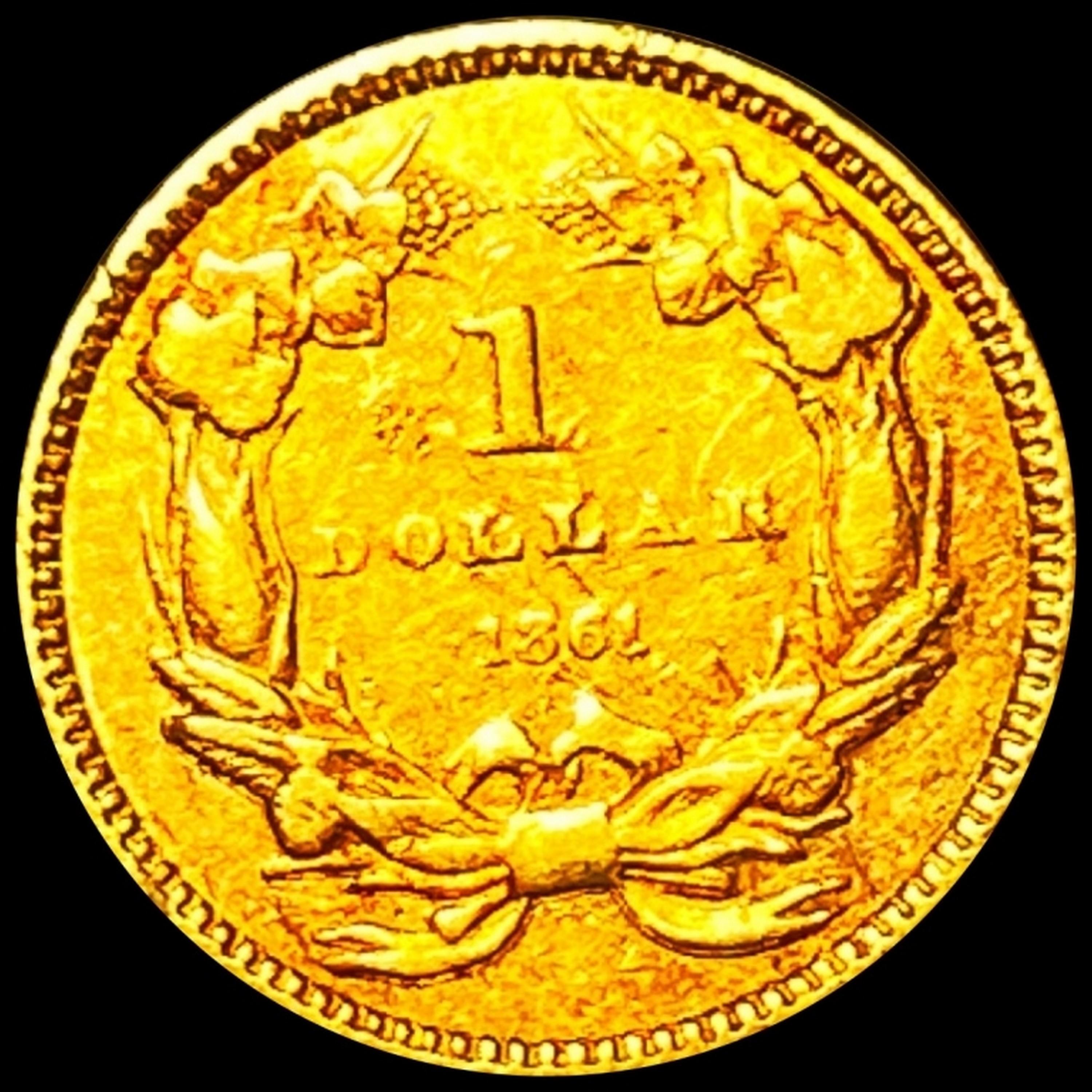 1861 Rare Gold Dollar UNCIRCULATED