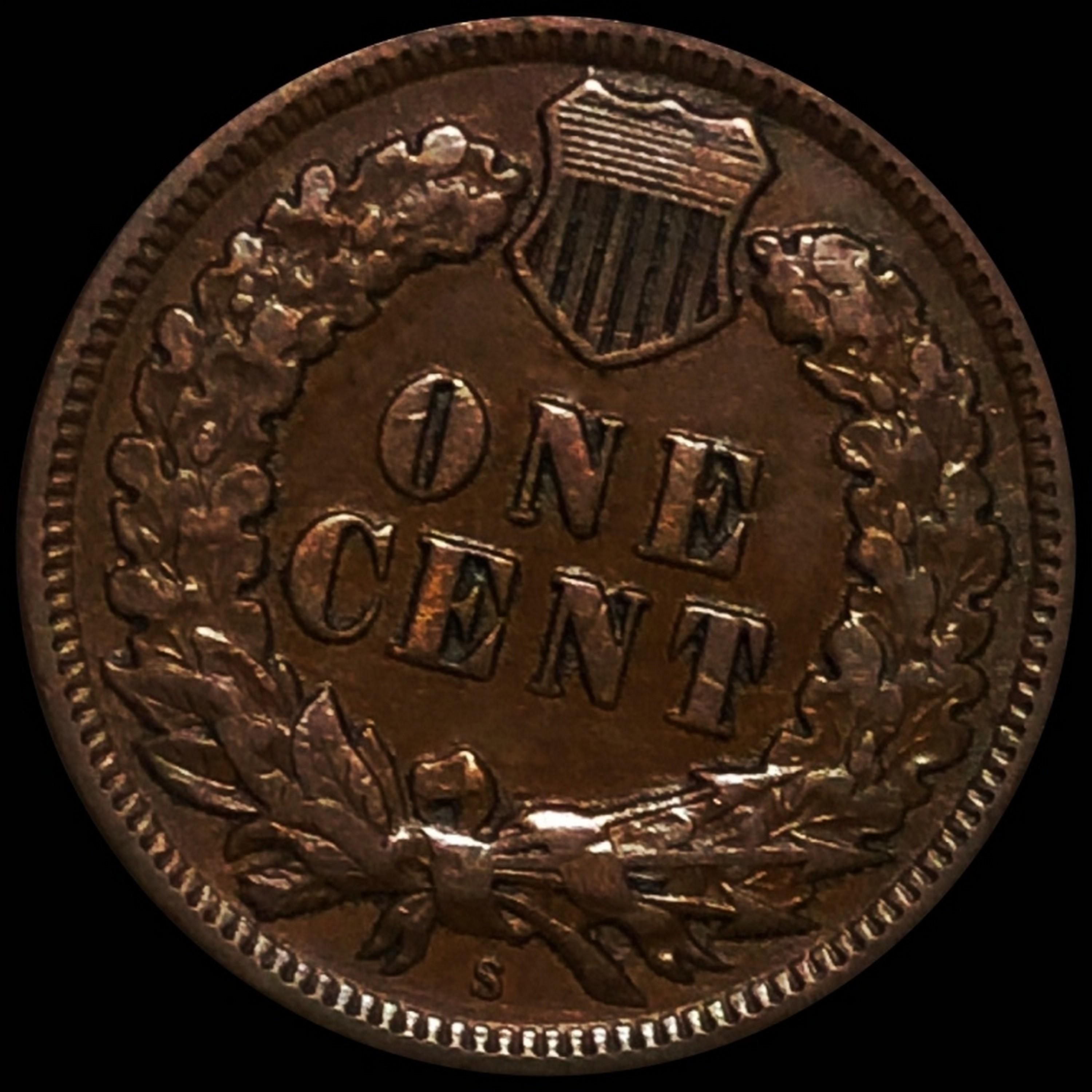 1909-S Indian Head Penny NEARLY UNC