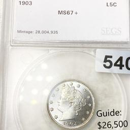 1903 Liberty Victory Nickel SEGS - MS67+