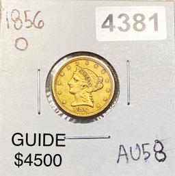 1856-O $2.50 Gold Quarter CHOICE AU