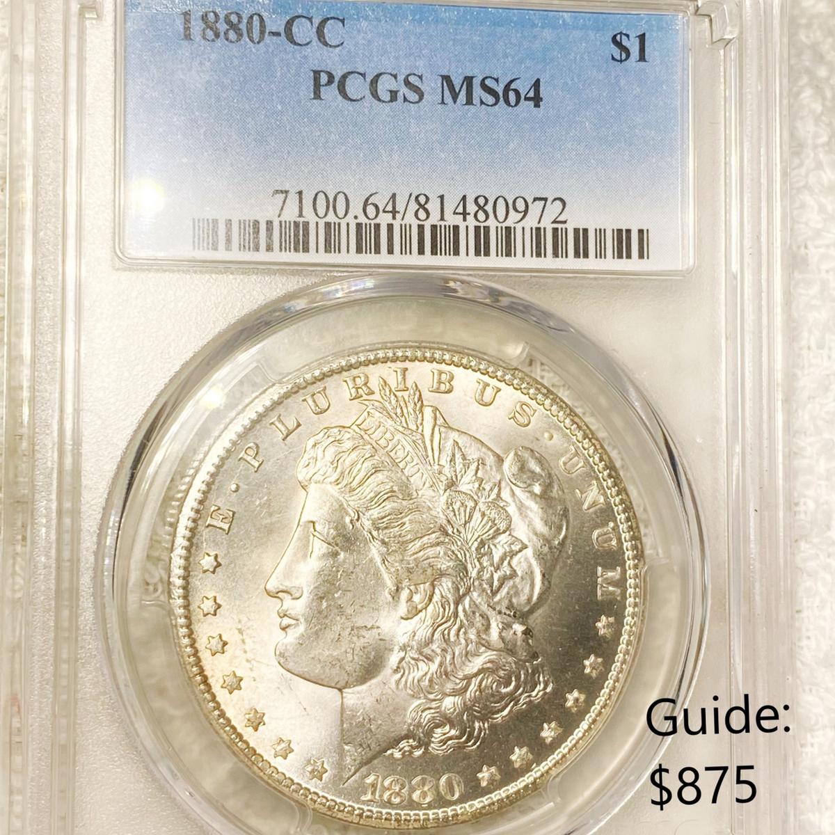 1880-CC Morgan Silver Dollar PCGS - MS64