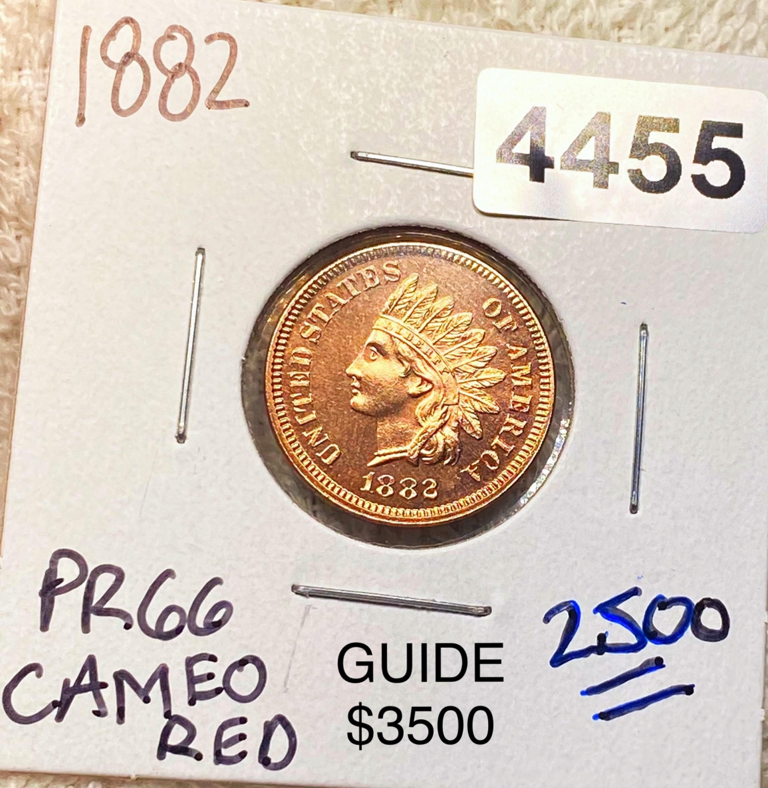 1882 Indian Head Penny SUPERB GEM PR CAM RED