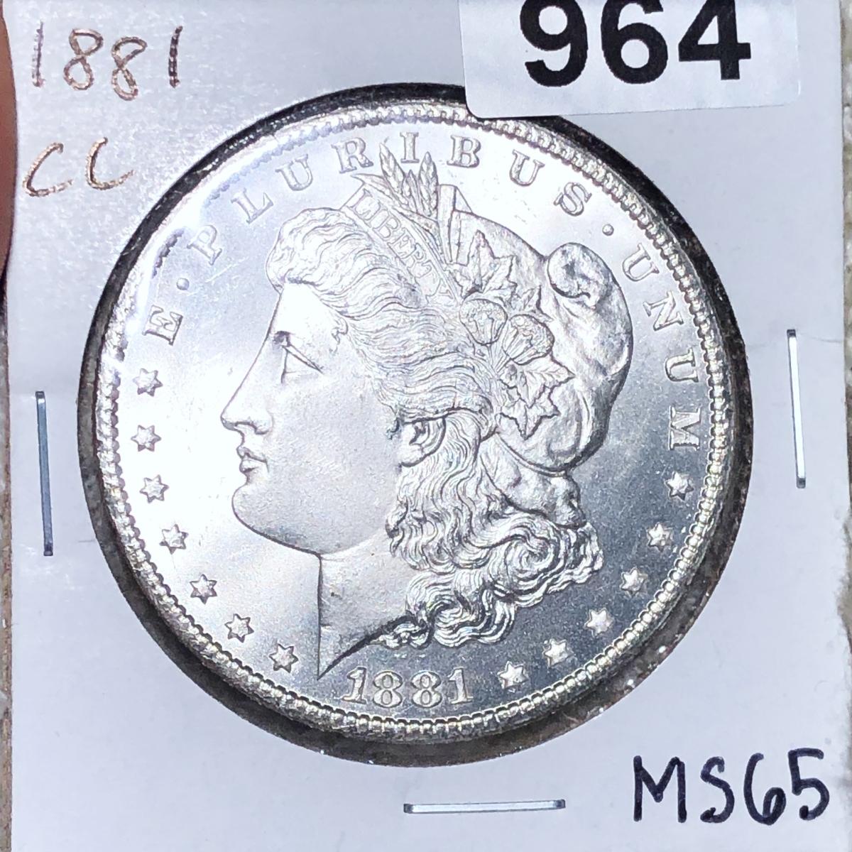 1881-CC Morgan Silver Dollar GEM BU