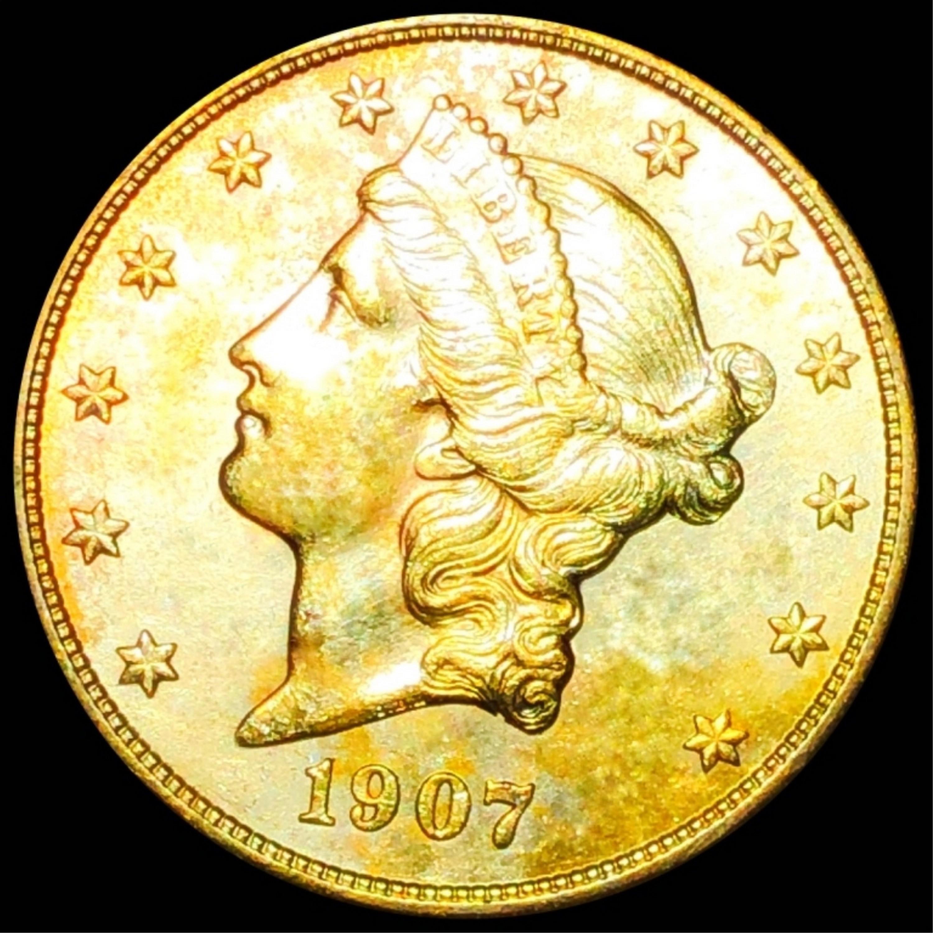 1907-S $20 Gold Double Eagle UNCIRCULATED