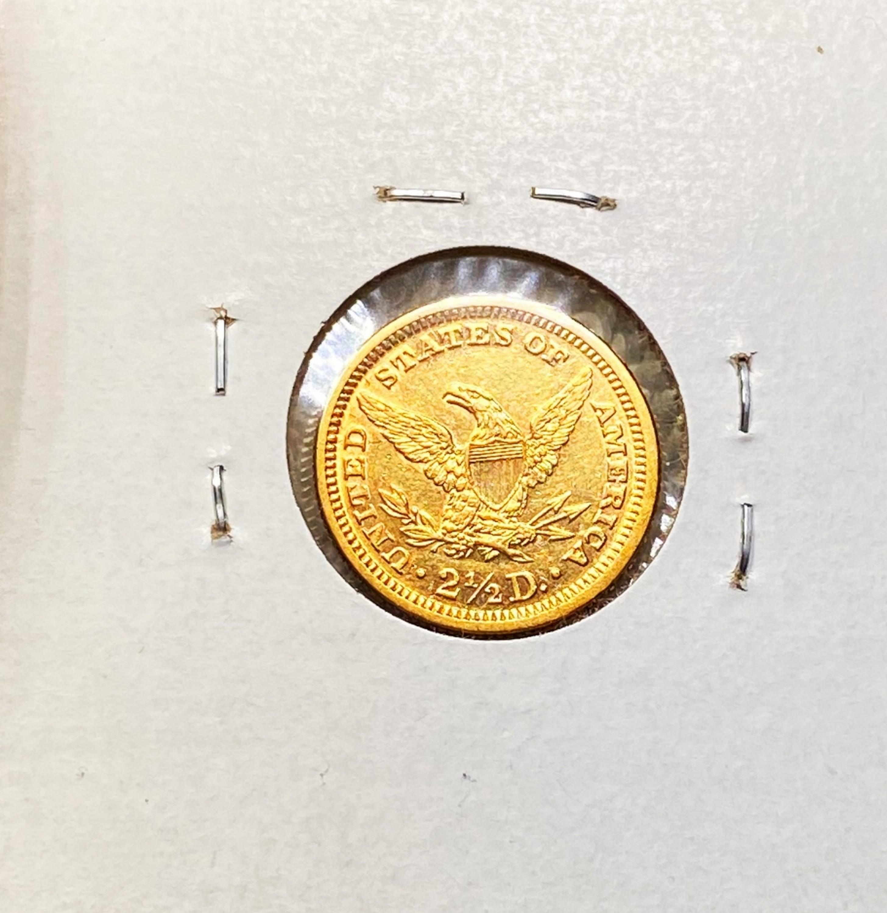 1870 $2.50 Gold Quarter Eagle CHOICE BU