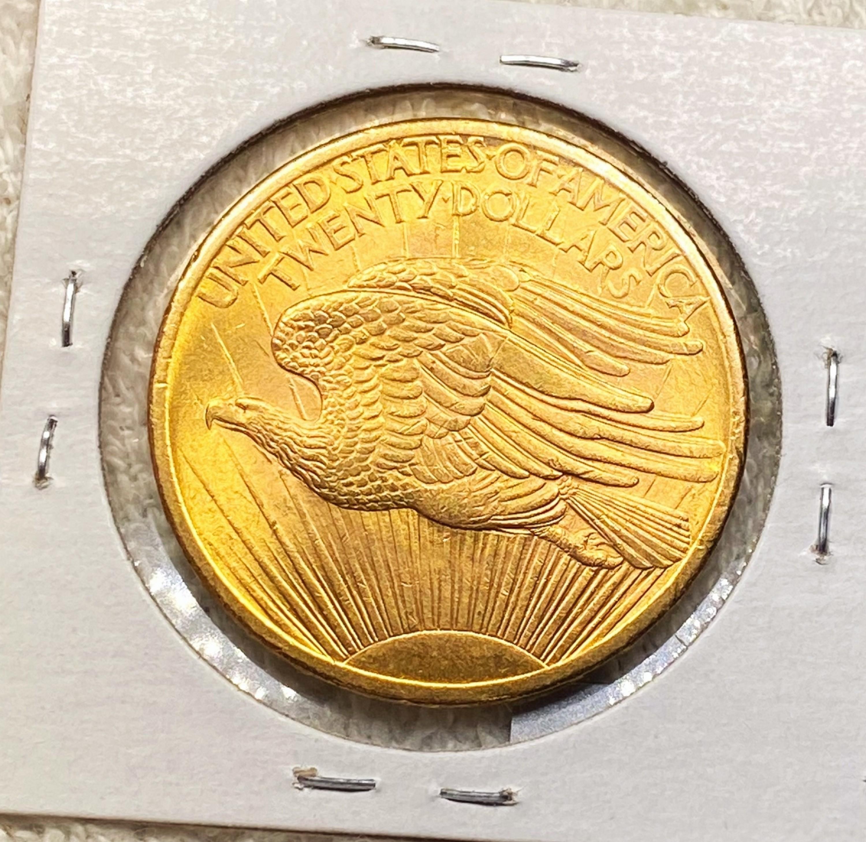 1907 $20 Gold Double Eagle GEM BU