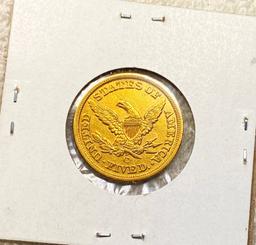 1858-S $5 Gold Half Eagle CHOICE AU