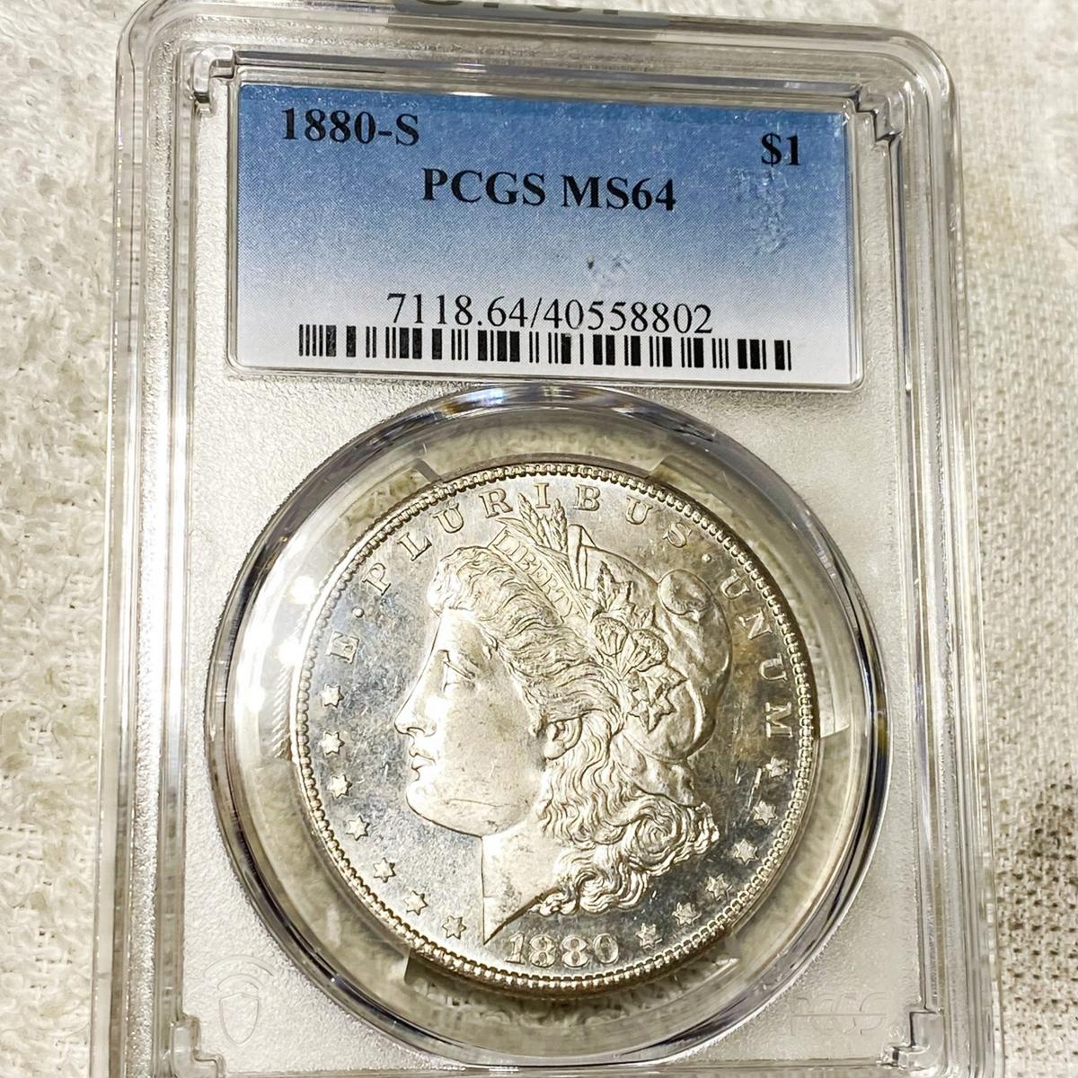 1880-S Morgan Silver Dollar PCGS - MS64