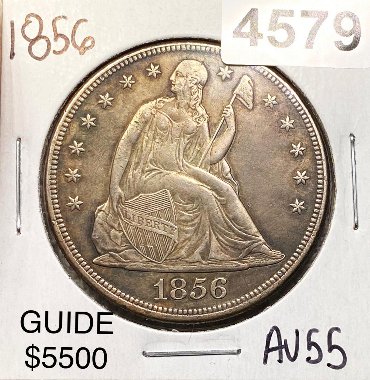 1856 Seated Liberty Dollar CHOICE AU