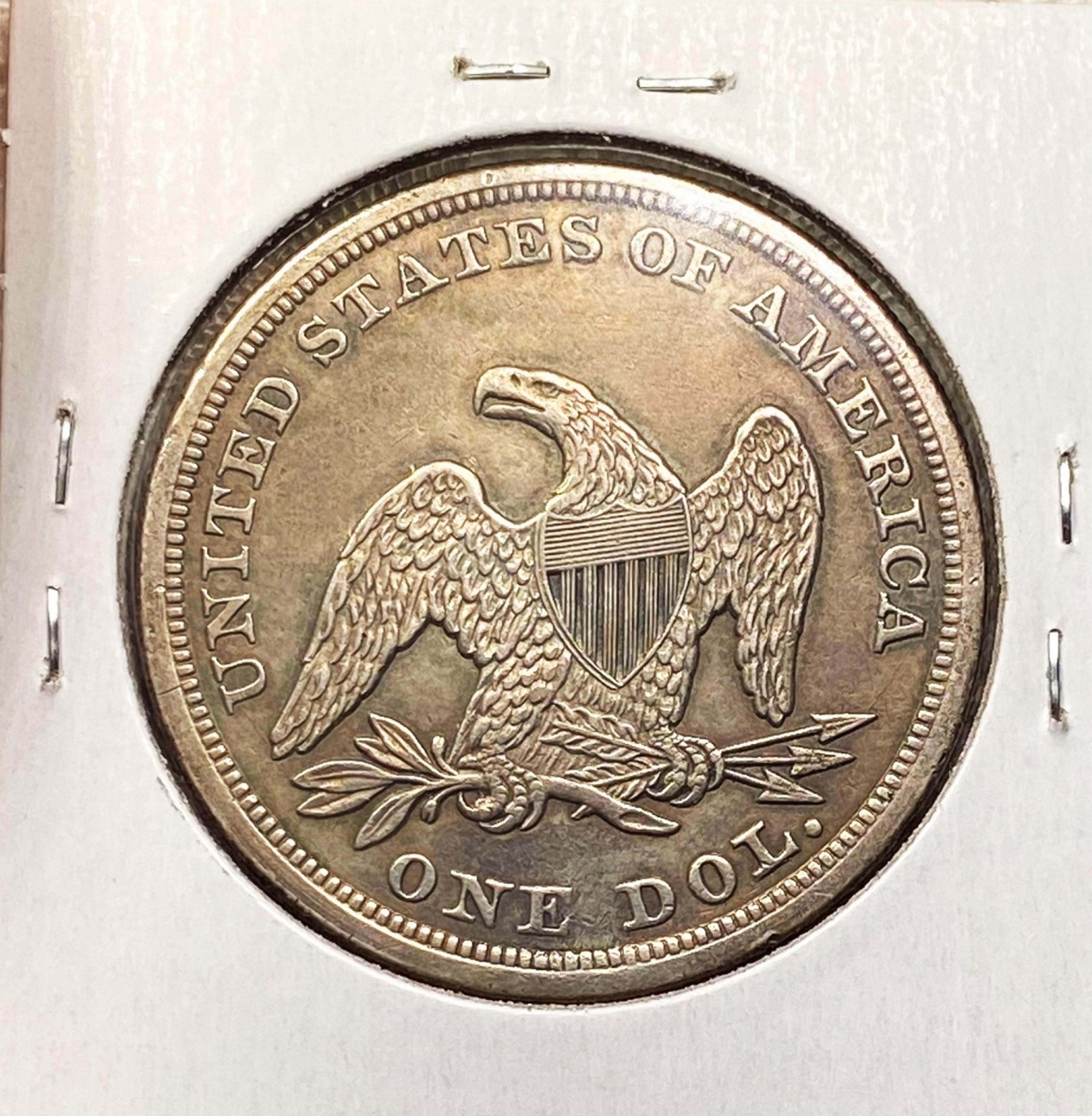 1856 Seated Liberty Dollar CHOICE AU