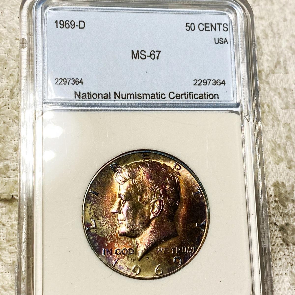 1969-D Kennedy Half Dollar NNC - MS67