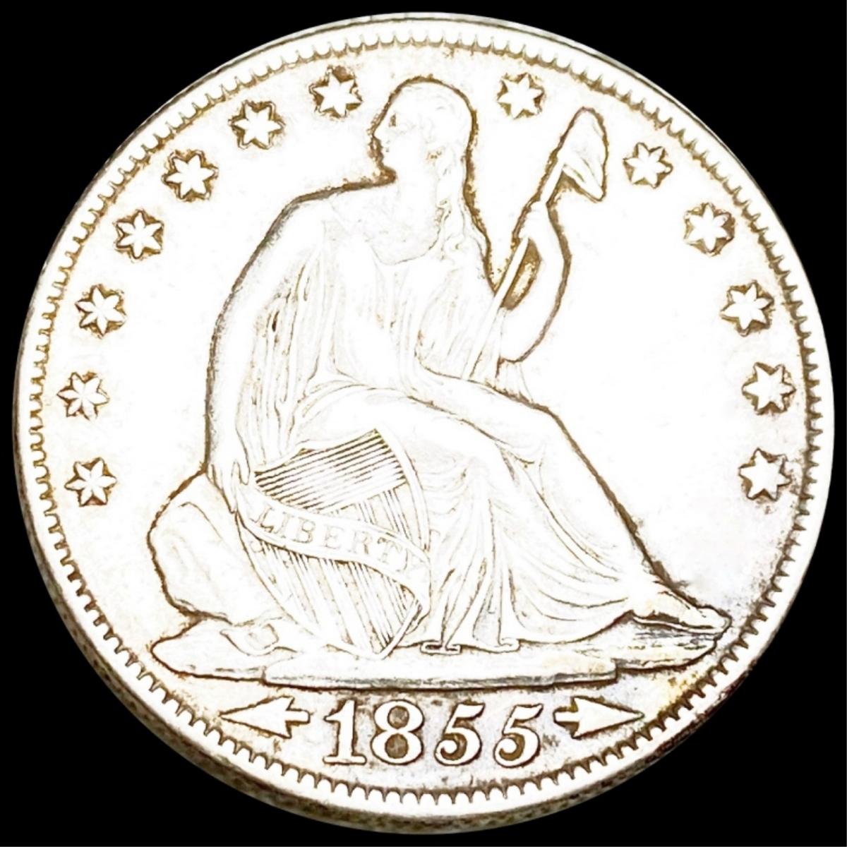 1855-O Seated Half Dollar CLOSELY UNC