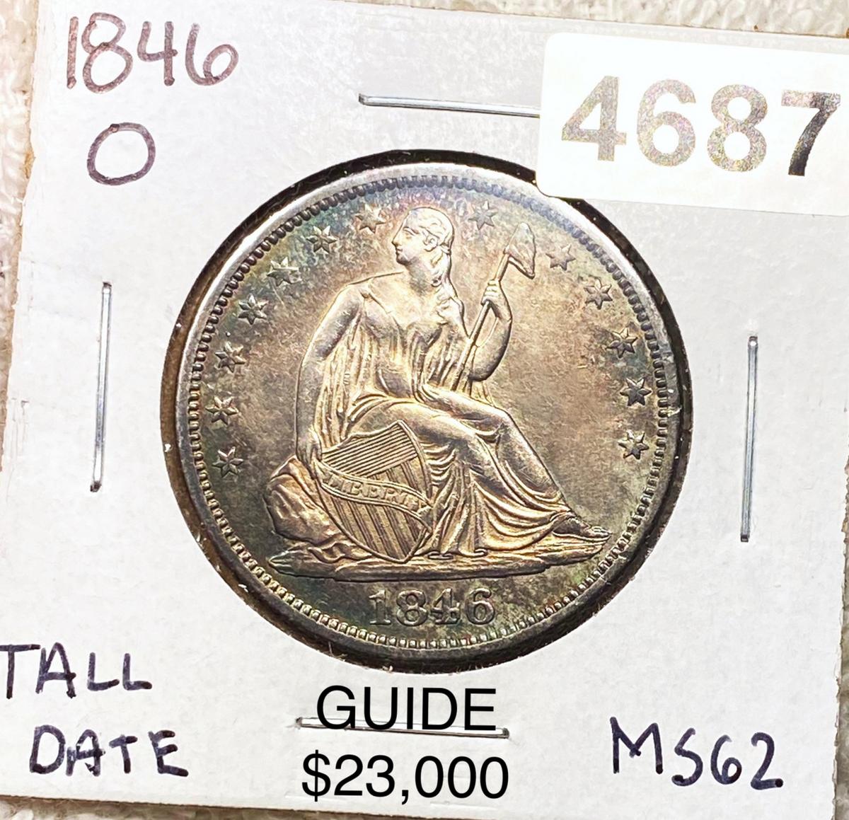 1846-O Seated Half Dollar UNCIRCULATED TL DT