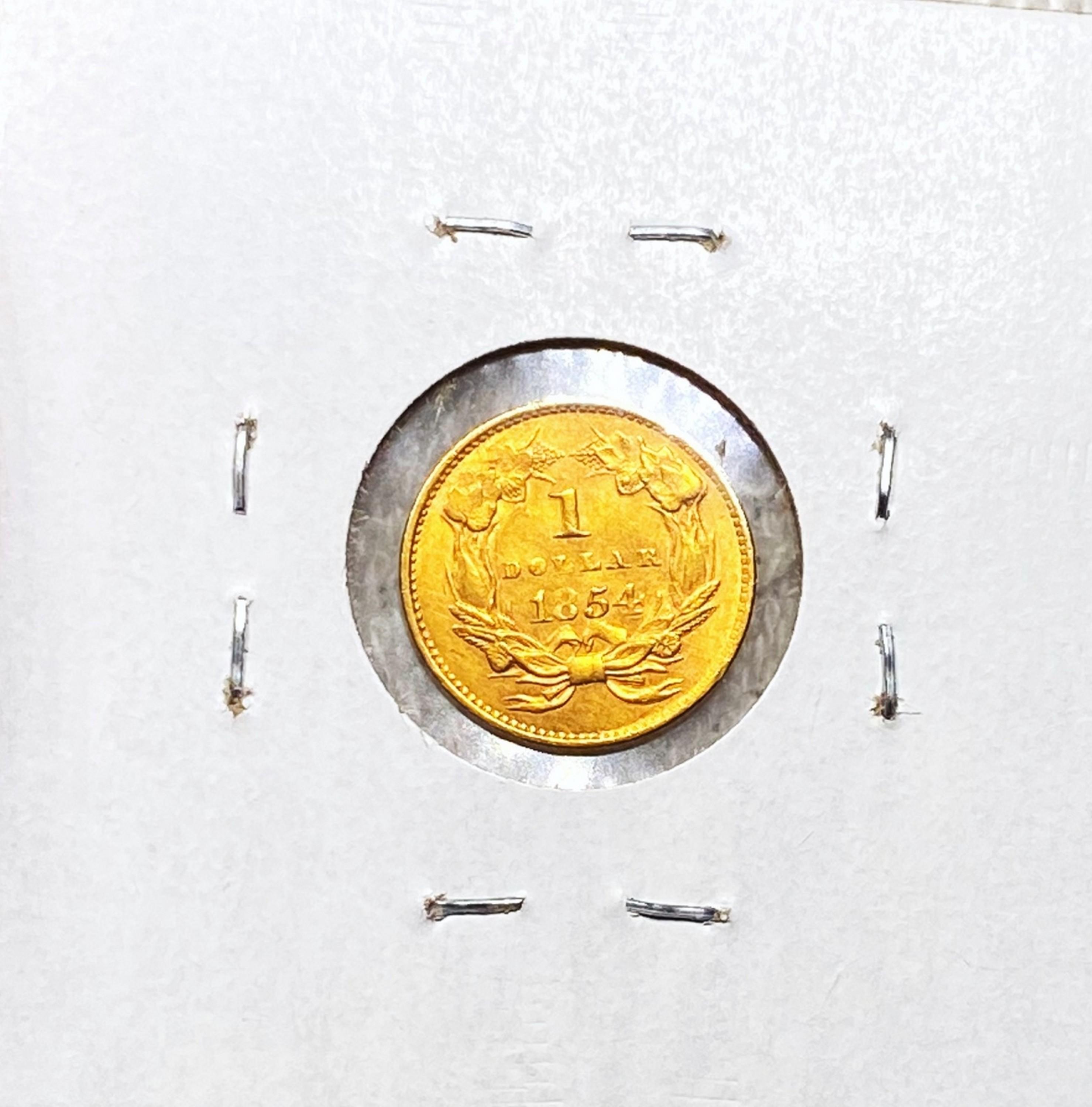 1854 TY2 Rare Gold Dollar CHOICE BU