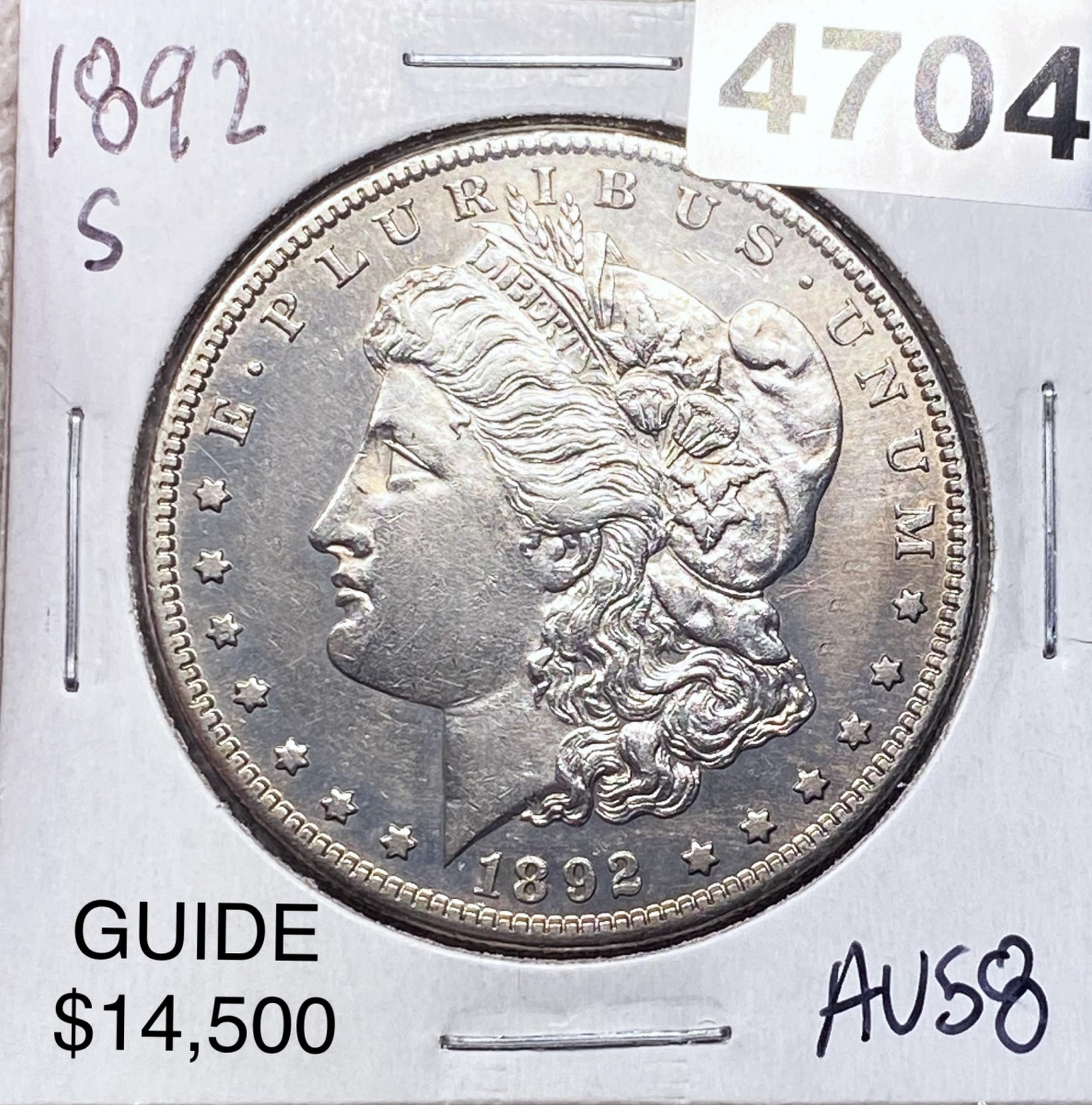 1892-S Morgan Silver Dollar CHOICE AU