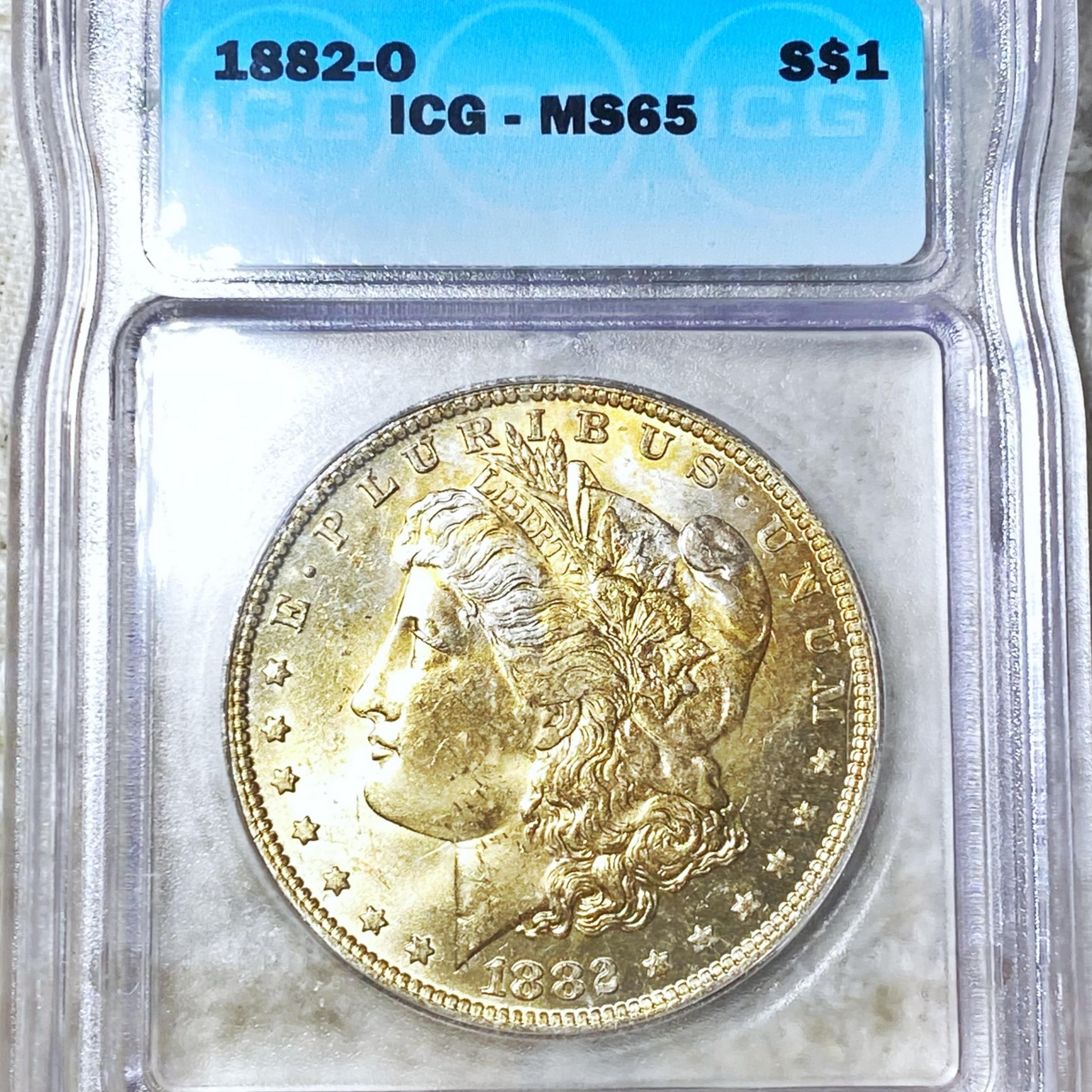 1882-O Morgan Silver Dollar ICG - MS65