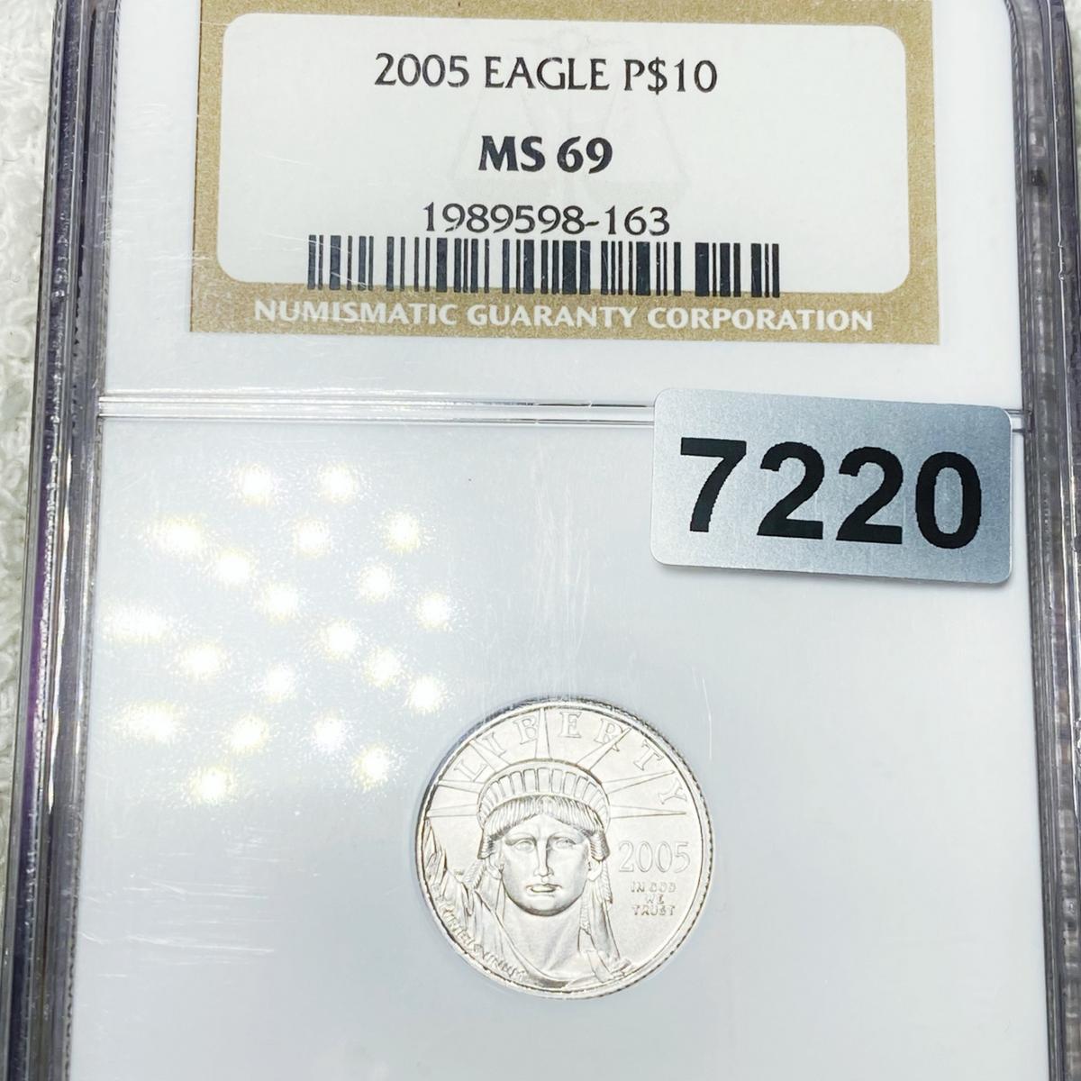 2005 $10 Platinum Coin NGC - MS69