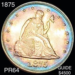 1875 Seated Twenty Cent Piece CHOICE PROOF