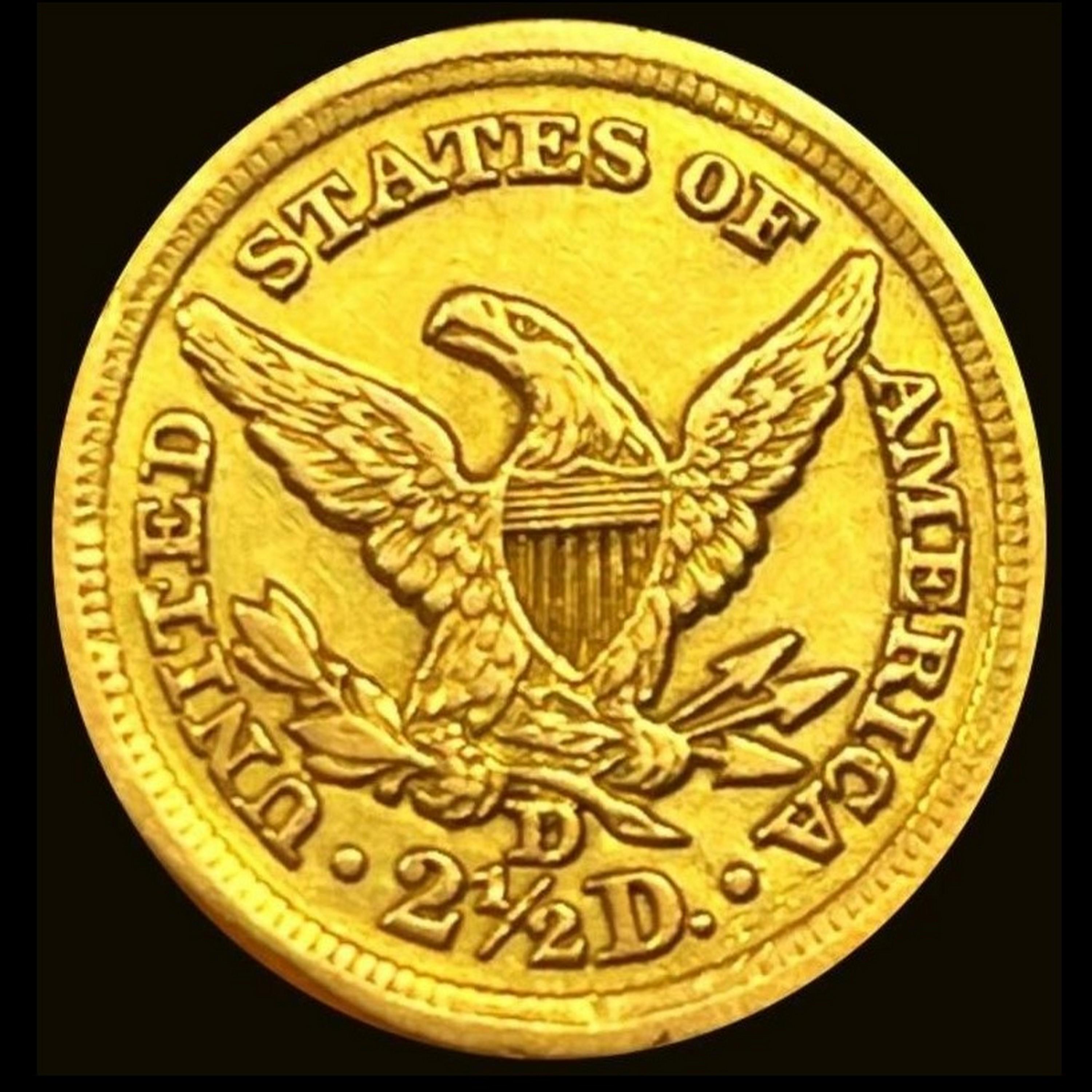 1848-D $2.50 Gold Quarter Eagle CHOICE AU