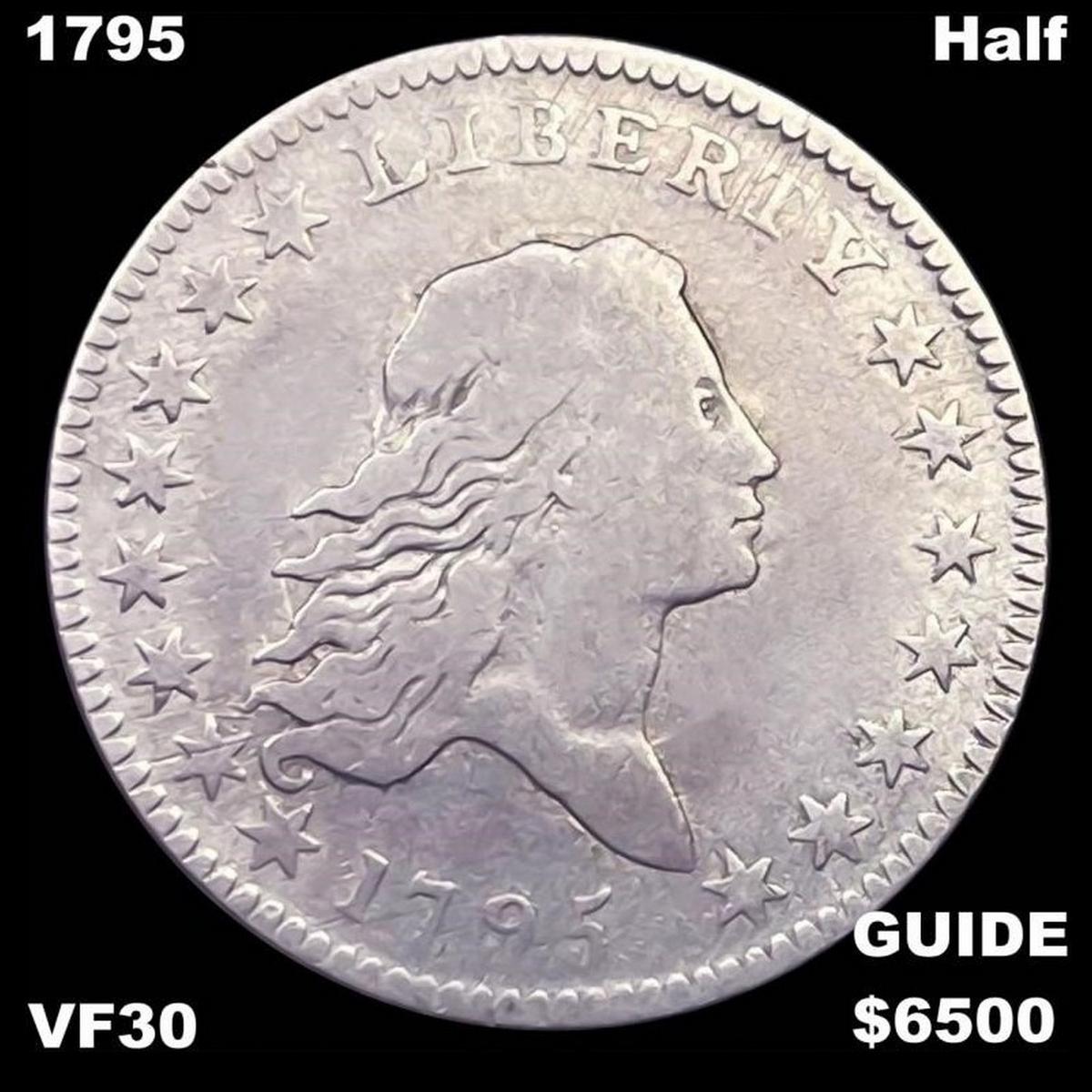 1795 Flowing Hair Half Dollar LIGHTLY CIRCULATED