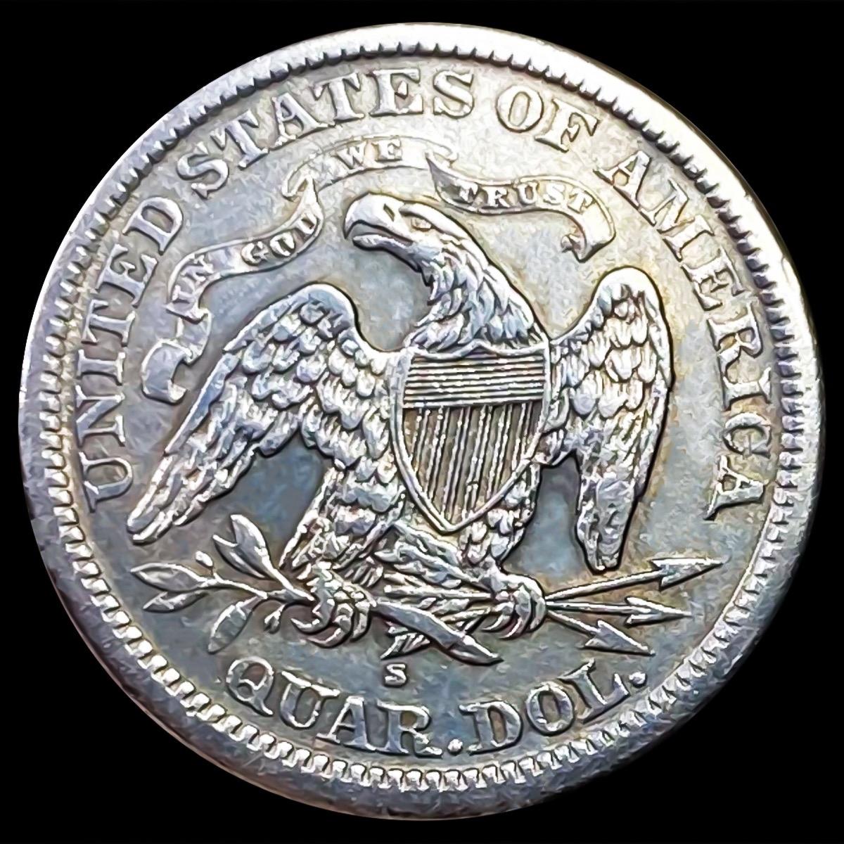 1867-S Seated Liberty Quarter CHOICE AU