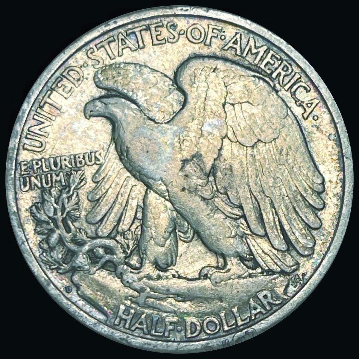 1918-D Walking Liberty Half Dollar LIGHTLY CIRC