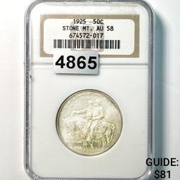 1925 Stone Mountain Half Dollar NGC - AU58