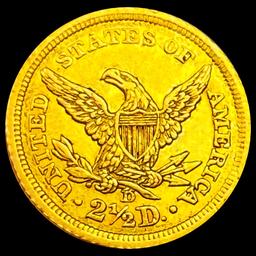 1843-D $2.50 Gold Quarter Eagle CHOICE AU