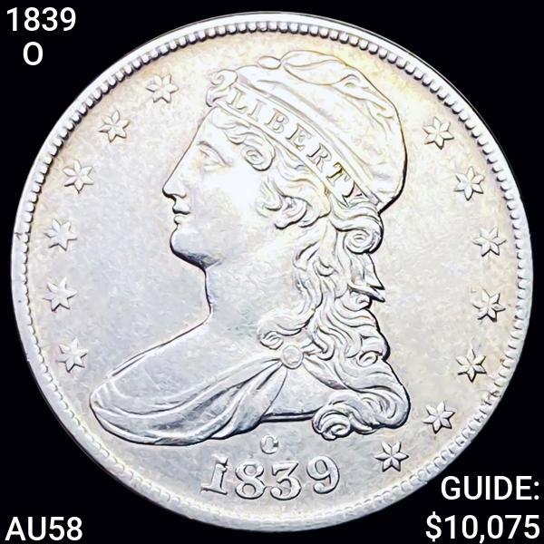 1839-O Capped Bust Half Dollar CHOICE AU