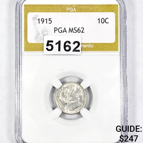 1915 Barber Dime PGA - MS62