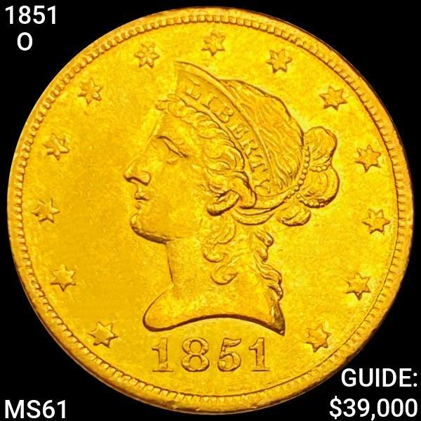 1851-O $10 Gold Eagle UNCIRCULATED