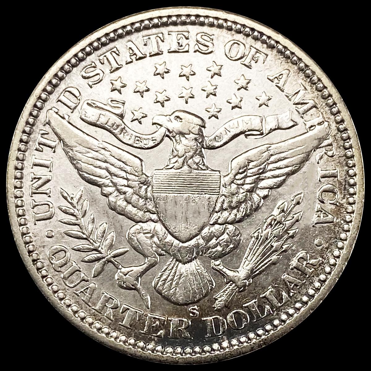 1909-S Barber Quarter CLOSELY UNCIRCULATED