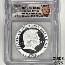 2024 Silver 1oz Trump MAGA ICG-BU DCAM