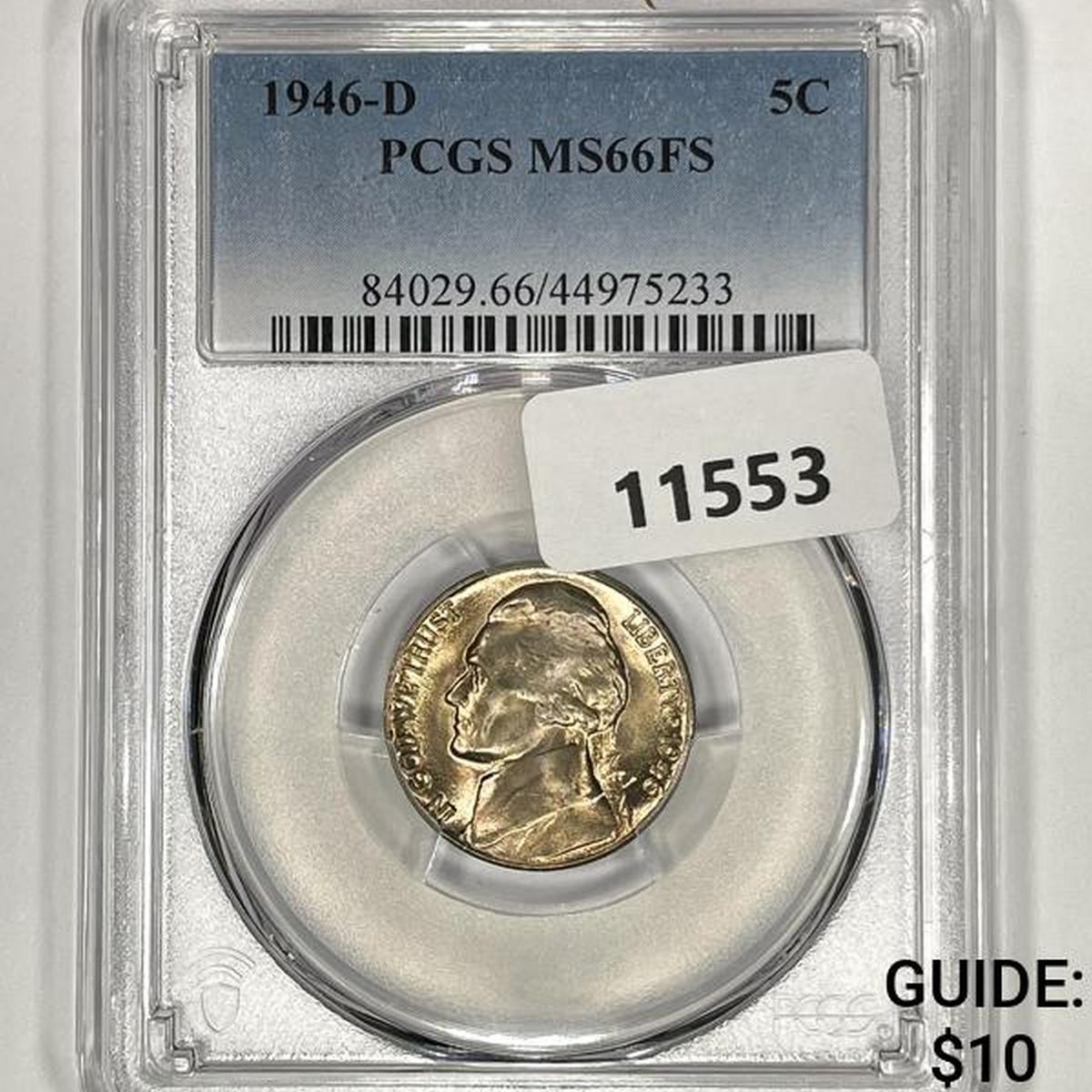 1946-D Jefferson Nickel PCGS-MS66FS