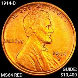 1914-D Lincoln Wheat Cent CHOICE BU RED