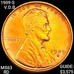 1909-S V.D.B. Lincoln Wheat Cent CHOICE BU RD